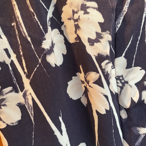 Zara purple floral straight leg dress pants - Picture 6 of 7